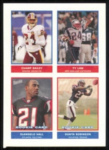 2004 Bazooka Stickers #1 Champ Bailey/Ty Law/DeAngelo Hall/Dunta Robinson - Picture 1 of 2