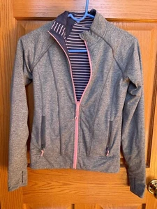 ivivva full zip revirsible jacket size 12 EUC made by lululemon - Picture 1 of 7