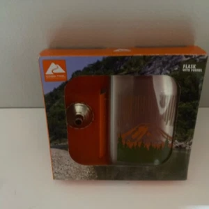 7.5oz Metal Steel Flask With Cap and Easy-pour Funnel Slim New O ark - Picture 1 of 3