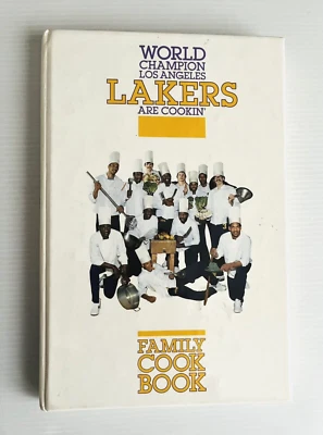 1985 World Champion Lakers Are Cookin Family Cook Book Lakers HC Rare VG++ - Image 1 of 4