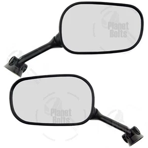 Espejo retrovisor negro para Suzuki GSXR 600 750 00-03 1000 juego trasero izquierdo derecho - Imagen 1 de 2