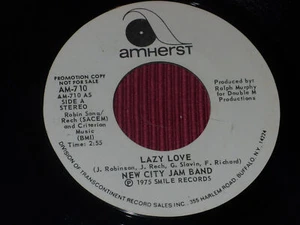 New City Jam Band: Lazy Love Mono/Stereo  1975 Amherst PROMO   7" - Picture 1 of 4