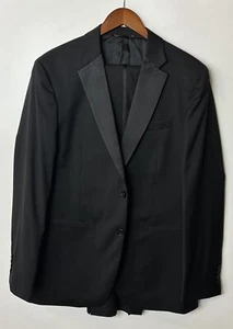 #203 John Varvatos Collection Solid Black Tuxedo Size 40 R - Imagen 1 de 11