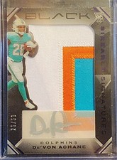 2023 Panini BLACK DEVON ACHANE SIZEABLE SIGNATURES RPA /50 Three Color Patch!