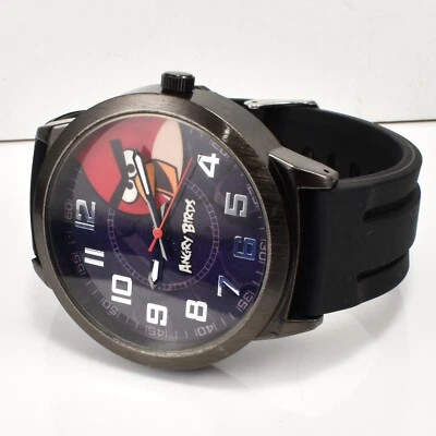 Angry Birds BIG face Watch By Rovio Entertainment Rubber Straps NEW BATTERY - Image 1 of 4