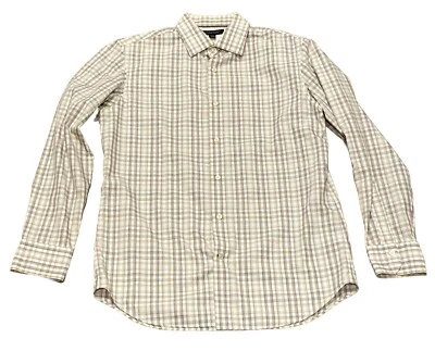 Camisa de vestir Banana Republic para hombre sin planchar calce ajustado MEDIANO marrón/tostado 15-15,5 Foto 1 de 3