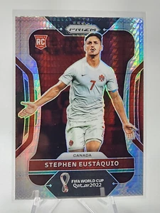2022 PANINI PRIZM, WORLD CUP, HYPER, #53 STEPHEN EUSTAQUIO, CANADA, RC - Picture 1 of 2