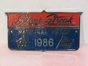 Silver Streak National Rally 1986 EMBLEM BADGE SCRIPT TRIM Rare Collectible - Picture 1 of 1