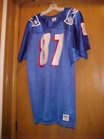 NEW Men's Wilson Ben Coates #87 New England Patriots Blue Jersey, Size Large 46 Cover
