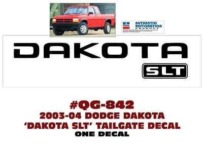 Dodge Dakota QG-842 2002 2003 - DAKOTA SLT - NOMBRE PORTÓN TRASERO - LICENCIADO Foto 1 de 2