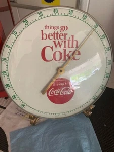 VINTAGE 1960'S COKE THERMOMETER THINGS GO BETTER WITH COKE 12" ORIGINAL - Picture 1 of 4