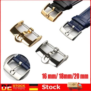 DE 16/18/20 mm Edelstahl Schnalle/Schließe Für Omega Uhrenarmband Gold /Silber - Bild 1 von 14