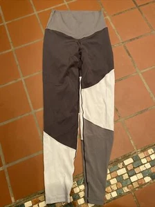 NWOT Aerie Gray Block Leggings Charcoal, Cream FLAWLESS! Sz Sm - Imagen 1 de 6