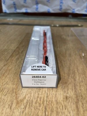 Trainworx Stock # 28404-02 Burlington Flexi-Van Flat Car N-Scale - Image 1 of 4