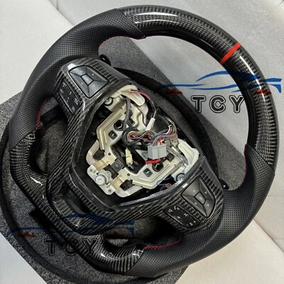 Volante de fibra de carbono apto para Ford Edge Explorer Taurus 2015-2020 Foto 1 de 4