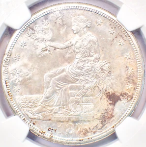 1875-S Trade Silver Dollar T$1 Coin. Certified NGC Uncirculated Detail (UNC MS) - Picture 1 of 4
