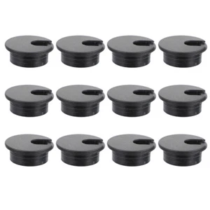 12 PCS Cable Grommet Computer Hole Cover Desk Cord Organizer Wire - Afbeelding 1 van 12