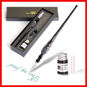 Stunning Crystal Dip Pen with Holder & Ink - Ideal Gift for Calligraphy Lovers - Picture 1 of 7