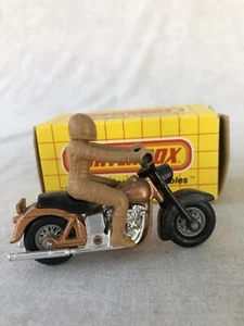 Matchbox Harley Davidson Shovelhead # 50 w/ Brown rider w/ Box - Picture 1 of 7