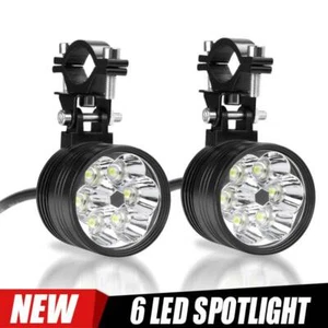 2X LED faro de conducción punto de conducción luz de niebla motocicleta ATV UTV blanco Hi-Lo Beam - Imagen 1 de 8