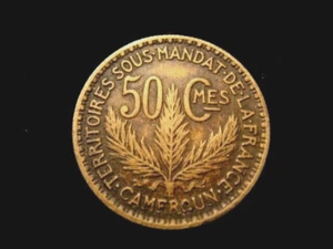 CAMEROON under French Mandate. 50 CENTIMES 1926. KM 1. Free shipping in U.S. - Picture 1 of 2