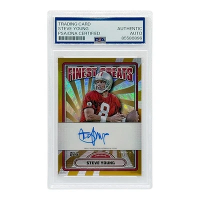 Steve Young Autografiado 2024 Topps Finest Greats PSA Autenticado Foto 1 de 2