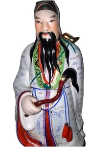 Statua porcellana cinese fortuna ricchezza prosperità danni minori vedi foto - Foto 1 di 11