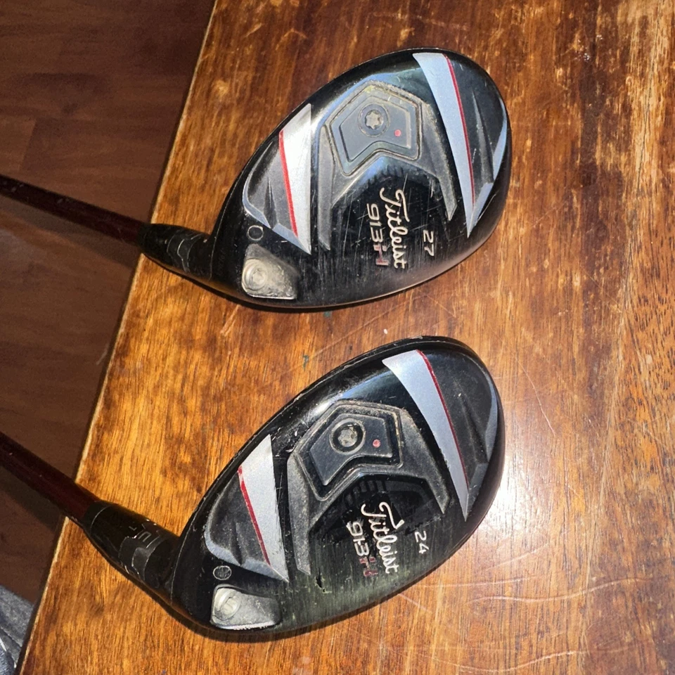 Juego Titleist 913H 24° y 27 Híbrido Mitsubishi Rayon Bassara 60HYB Grafito Senior Foto 1 de 4