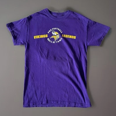 Camiseta del Salón de la Fama del Fútbol Americano Profesional Minnesota Vikings Púrpura Logo NFL Pequeña JBHS Foto 1 de 4