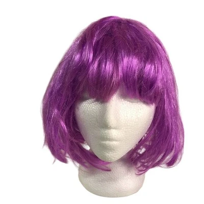 Peluca Corta Bob Púrpura Orquídea Bangs Teatro Vestir Halloween Disfraz Juegos con disfraces Foto 1 de 4