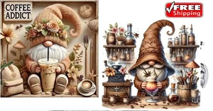 2 Packs Diamond Painting Kits for Adults, Coffee Gnome 5D Diamond Art with Full - Picture 1 of 6