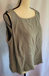 Vintage 100% Silk Boxy Tank Top Blue-Gray 16W 1X Jones NY ~With Tags!~ - Picture 1 of 10