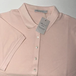 Peter Millar Damen Poloshirt Rosa Kurzarm XL Baumwollmischung Golf Oberteil - Bild 1 von 6