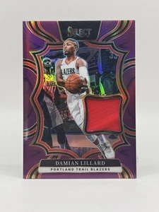 DAMIAN LILLARD - 2024-25 Select - GAME WORN Throwback Memorabilia PURPLE - /99 - Picture 1 of 3