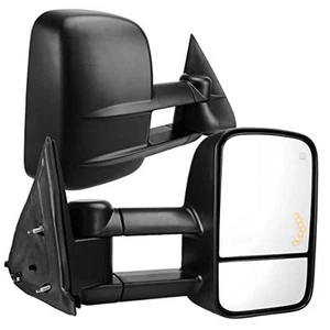 Towing Mirrors Compatible with For 03-07 Silverado/Sierra Arrow Signal Light - Picture 1 of 7