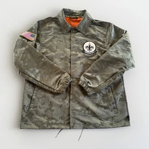 Nike New Orleans Saints Camo Jacket Windbreaker Mens XL Salute To Service Snap - Picture 1 of 8