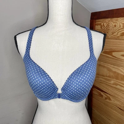 Sujetador Victoria's Secret para mujer 32DD azul púrpura cachemira espalda cruzada Demi Foto 1 de 4