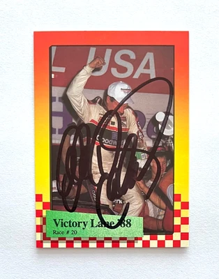 Dale Earnhardt NASCAR 1989 Maxx #160 1988 Bristol Win Autographed Signed - Image 1 of 3