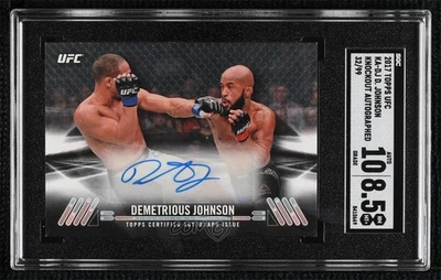 2017 Topps UFC Knockout Auto /99 Demetrious Johnson #KA-DJ SGC 8.5 Auto - Image 1 of 2