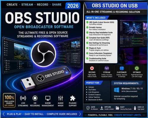 OBS Studio PRO 2026 - Video Recording | Live Streaming Screen Recording ...