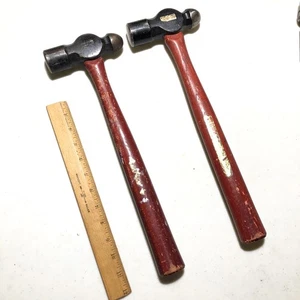 Lote De Colección De (2) Herramientas De Plomada 32 OZ Juego De Martillos De Peen Hecho en EE. UU. - Imagen 1 de 24