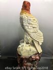 21.6" Chinese Natural Shoushan Stone Carving Animal Eagle Statue Sculpture