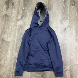 Boys Sweater Hooded Pullover Pocket Navy Blue Size 7 / 8 S - Picture 1 of 4