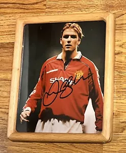 Authentisches David Beckham Manchester United 1998 signiertes und gerahmtes Foto 8 "x 10" - Bild 1 von 3