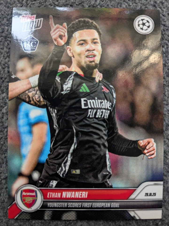 2024-25 TOPPS NOW UEFA ETHAN NWANERI BASE ROOKIE CARD#093 - Image 1 of 1