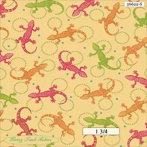 QT, INK & ARROW, JUNEBEE, "OLIVIA", #26622-S LIZZARDS, FABRIC, PRICED PER 1/2 YD - Picture 1 of 1