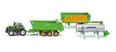 Siku 1848 Deutz-Fahr + Joskin Trailer Set w/3 Trailers 1/87 HO Die-cast MIB - Image 1 of 2
