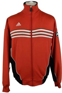 ADIDAS Red Track Jumper size S Mens Full Zip Retro Vintage Sportswear - Picture 1 of 12