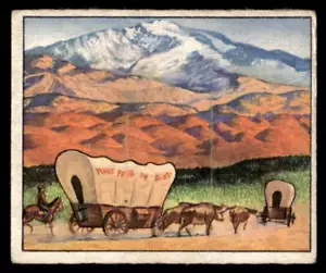 1949 Bowman Wild West #A-38 Winning the West Pikes Peak or Bust VG-VGEX Vintage - Picture 1 of 2