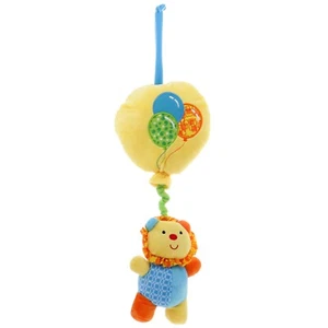 17" Wild Animals On Balloon "Lullaby" Baby Pull String Musical Plush - Blue Lion - Picture 1 of 3